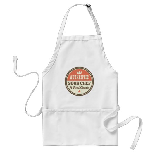 Authentic Sous Chef A Real Classic Standaard Schort (Voorkant)