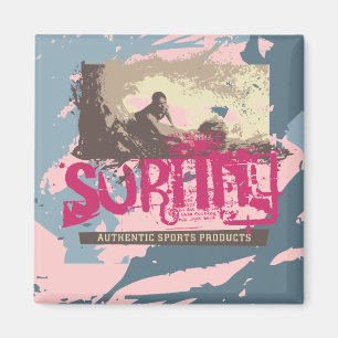 Authentic Surfing Tshirts en Gifts Magneet