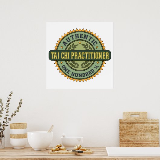 Authentic Tai Chi Practitioner Poster (Keuken)