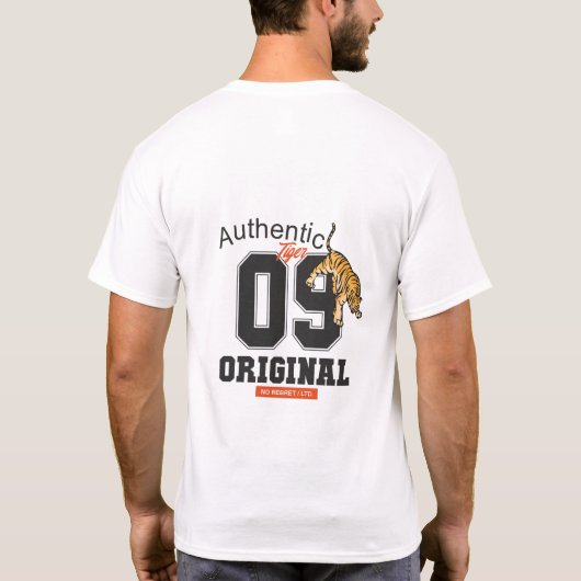 Authentic Tiger 09 Original" Graphic T-Shirt (Achterkant)