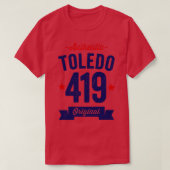 Authentic Toledo 419 Area Code T-shirt (Design voorkant)