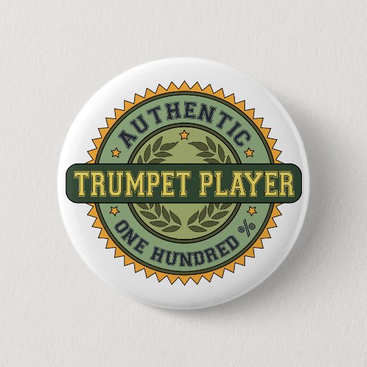Authentic Trumpet Player Ronde Button 5,7 Cm (Voorkant)