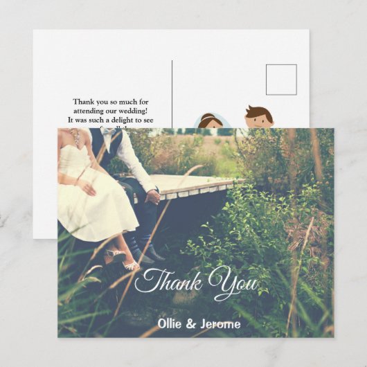 Authentic Wedding Bedankt Briefkaart (Voorkant / Achterkant)