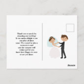 Authentic Wedding Bedankt Briefkaart (Achterkant)