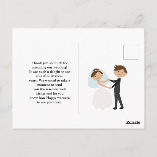 Authentic Wedding Bedankt Briefkaart (Achterkant)