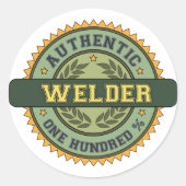 Authentic Welder Ronde Sticker (Voorkant)