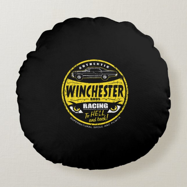 Authentic Winchester Bros Rond Kussen (Voorkant)