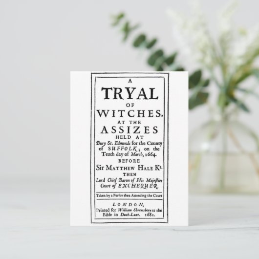 Authentic Witch Trials Poster Briefkaart (Staand voorkant)