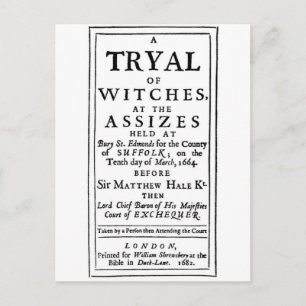 Authentic Witch Trials Poster Briefkaart