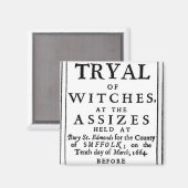 Authentic Witch Trials Poster Magneet (Voorkant / Achterkant)