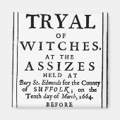 Authentic Witch Trials Poster Magneet (Voorkant)