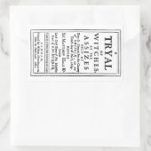 Authentic Witch Trials Poster Rechthoekige Sticker (Tas)