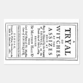 Authentic Witch Trials Poster Rechthoekige Sticker (Voorkant)