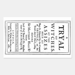 Authentic Witch Trials Poster Rechthoekige Sticker