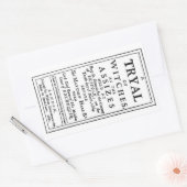 Authentic Witch Trials Poster Rechthoekige Sticker (Envelop)