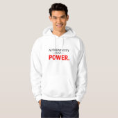 Authenticiteit Is Mijn Kracht Motiverende Hoodie (Voorkant volledig)