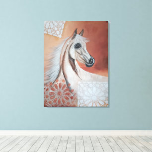 Authenticiteit van het Atlas Schilderij Paard Canvas Afdruk