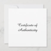   authenticiteitscertificaat voor kunst (Achterkant)