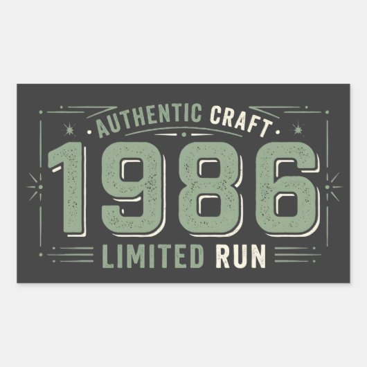 Authentiek 1986: Beperkte Oplage Sage Dreamscape Rechthoekige Sticker (Voorkant)