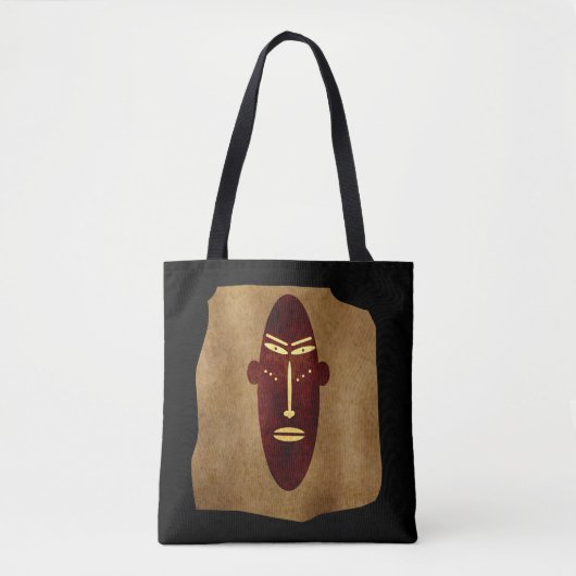 Authentiek Aboriginal abstract gezicht Tote Bag (Voorkant)