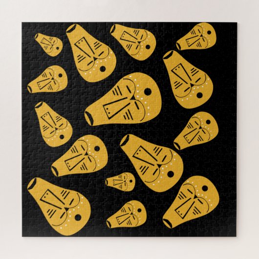 Authentiek Aboriginal abstract masker Legpuzzel (Horizontaal)