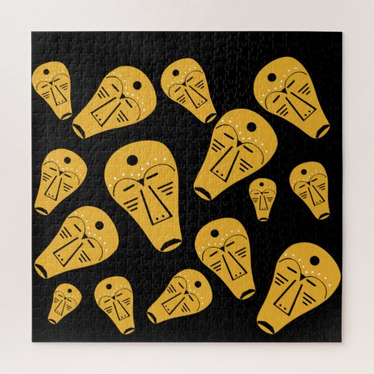 Authentiek Aboriginal abstract masker Legpuzzel (Verticaal)