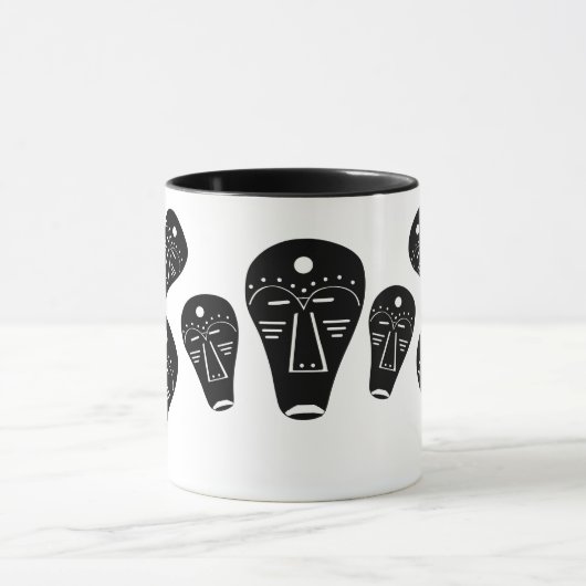 Authentiek Aboriginal abstract masker Mok (Midden)