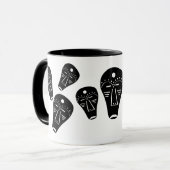 Authentiek Aboriginal abstract masker Mok (Voorkant links)