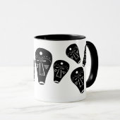 Authentiek Aboriginal abstract masker Mok (Voorkant rechts)