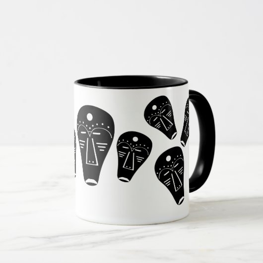 Authentiek Aboriginal abstract masker Mok (Voorkant rechts)