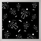 Authentiek Aboriginal abstract masker Poster (Voorkant)