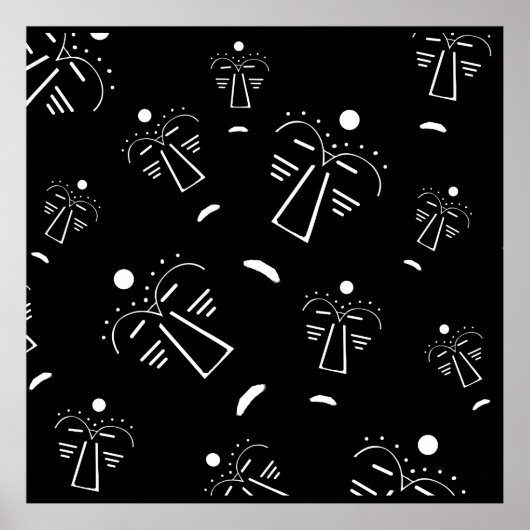 Authentiek Aboriginal abstract masker Poster (Voorkant)