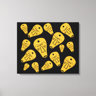 Authentiek abstract modern masker canvas afdruk