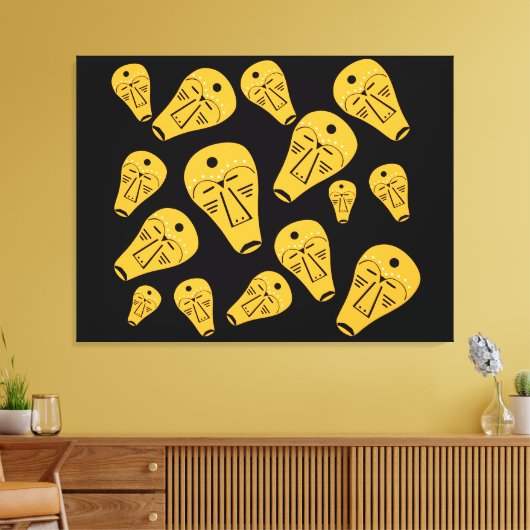 Authentiek abstract modern masker canvas afdruk (Insitu (Woonkamer))