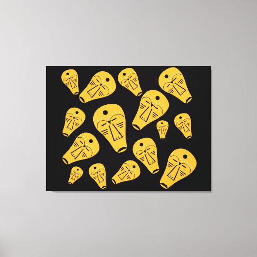 Authentiek abstract modern masker canvas afdruk (Voorkant)