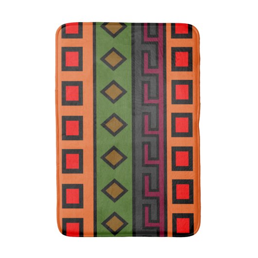 authentiek Afrikaans gekleurd patroon Badmat (Voorkant Verticaal)