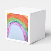 Authentiek Aquarel Boho Regenboog Bedankdoosjes (Achterkant)
