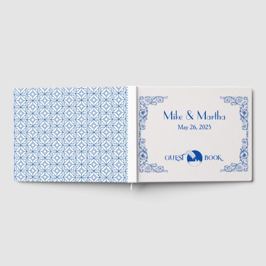 Authentiek  Art Deco Wedding Guest Book Gastenboek (Volledig)