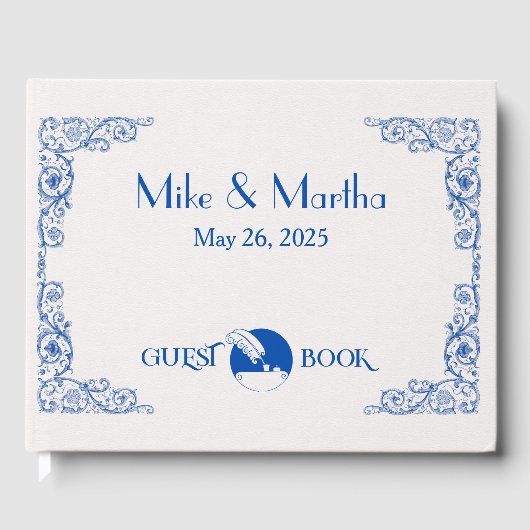 Authentiek  Art Deco Wedding Guest Book Gastenboek (Voorkant)