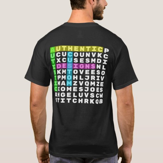 Authentiek Autistisch T-shirt (Achterkant)