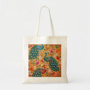 Authentiek Ceylon Pauw Batik -Sri Lanka Tote Bag
