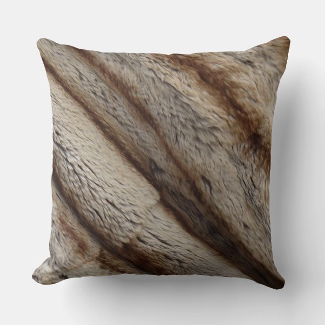 AUTHENTIEK CHINCHILLA FUR PILLOW DIAGONAL KUSSEN (Voorkant)