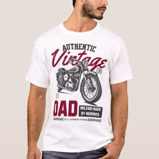 Authentiek  Dad Motorfiets T-shirt – Classic