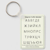 Authentiek educatief Bulgaars Cyrillisch alfabet  Sleutelhanger (Voorkant)