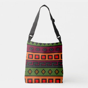 Authentiek etnisch Afrikaans tribale kleurrijk pat Crossbody Tas