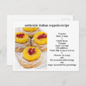 Authentiek Italiaans Zeppola recept Briefkaart (Voorkant / Achterkant)