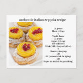 Authentiek Italiaans Zeppola recept Briefkaart (Voorkant)