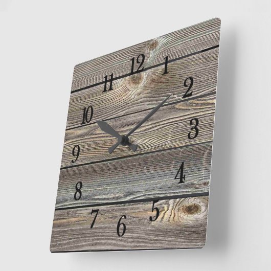 Authentiek kijkend hout vierkante klok (Hoek)