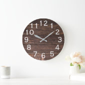 Authentiek ogend houten horizontale afdruk van don grote klok (Huis)