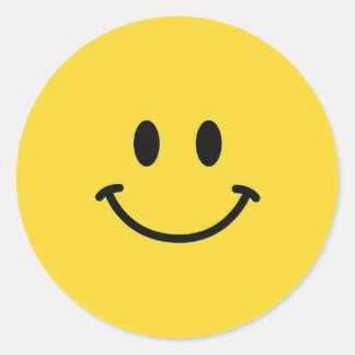 Authentiek Smiley Gezicht Ronde Sticker